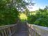 Wood bridge to walking trail