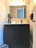 Vanity in bathroom