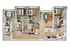 Elegant 3D floor plan showcasing 3 cozy bedrooms, a modern open kitchen with island seating, and a stylish living area with abundant natural light.