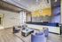 Luxurious apartment lobby featuring elegant seating, modern lighting, and a stylish reception desk at Steele Creek Luxury Rentals.