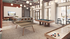 Luxury recreation room featuring modern pool table, ping pong, and shuffleboard amidst stylish seating and vibrant decor.