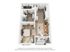 Contemporary apartment floor plan displaying 1 bedroom, modern kitchen, cozy living area, and stylish bathroom layout.