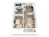 Modern 3D floor plan featuring a spacious 1-bedroom apartment with open-concept living room and kitchen, stylish interiors, and ample storage space.