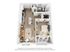 Chic 3D floor plan showcasing a contemporary 1-bedroom apartment with an open kitchen, cozy living area, and modern bathroom. Includes a walk-in closet and a private balcony for relaxation.