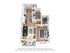 Chic 1-bedroom apartment floor plan showcasing an open living area, modern kitchen, and cozy balcony.