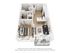 Chic and modern 3D floor plan showcasing a spacious one-bedroom apartment with open-concept living area, stylish kitchen, and cozy balcony.