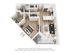 Contemporary 3D floor plan showcasing a cozy 1-bedroom apartment with a spacious living room, modern kitchen, and inviting balcony.