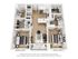 Modern 3D floor plan showcasing 2 spacious bedrooms, a stylish open-concept kitchen and living area, and two elegant bathrooms, featuring contemporary design and functional layout.