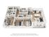 Contemporary 3D floor plan showcasing a spacious 3-bedroom apartment with open living and dining area, modern kitchen, and private balcony.