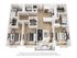 Modern 3-bedroom apartment floor plan with spacious living room, stylish kitchen with island, two bathrooms, and a cozy balcony.