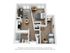 Modern 3D floor plan showcasing a spacious 2-bedroom apartment with chic living area, functional kitchen, and stylish workspace.