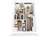 Modern 3D floor plan showcasing a cozy one-bedroom apartment with an open living room, sleek kitchen, stylish bathroom, and ample storage space.