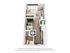 Contemporary 3D floor plan featuring a cozy bedroom, inviting living room, and sleek kitchen, perfect for modern living.