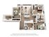 Modern 3D floor plan showcasing a bright, open-concept layout with 3 bedrooms, stylish kitchen island, and cozy living area.