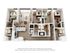 Modern 3-bedroom apartment floor plan with open-concept living area, gourmet kitchen, and 2 luxurious bathrooms.
