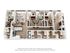 Spacious 3D floor plan showcasing 5 bedrooms, open living area, modern kitchen, and convenient washer/dryer.