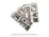 Modern 3D floor plan showcasing 2 bedrooms, open living space, and sleek kitchen with island. Ideal for contemporary living.