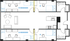 Modern floor plan showcasing 4 bedrooms, open living area, and fully equipped kitchen for comfortable shared living.