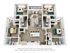 Modern 3D floor plan featuring 3 bedrooms, spacious living room, sleek kitchen with island, and two elegant bathrooms.