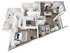 B8 Ava 1209 sq ft 1-1 study