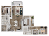 Sophisticated floor plan featuring 3 bedrooms, open living space, modern kitchen, and private office.