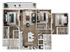 Elegant 3-bedroom 2D floor plan with open living area and modern kitchen.