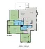 Innovative floor plan showcasing 3 bedrooms, modern kitchen, living and dining area, with patio access.