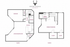 Chic Deer Park Apartments floor plan showcasing a two-level layout with one bedroom, living room, kitchen, and bathroom on the first floor, and a luxurious primary bedroom with ensuite bathroom on the second floor.