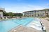 Pool with tanning shelf