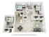 Modern 3-bedroom floor plan with open living space, elegant kitchen, and cozy bedrooms.