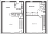 Charming duplex floor plan showcasing two bedrooms, spacious living and dining areas, a modern kitchen, and ample closet space.