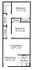 Efficient 2D floor plan featuring two bedrooms, a spacious living room, and a functional kitchen with adjacent dining area.