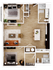 Stella apartments bello floor plan two bedroom