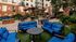 Outdoor lounge at our apartments for rent in Athens, GA, featuring outdoor seating with a Jenga game on the table.