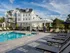 Swimming Pool Pergola outside apartments for rent in Ossining NY.