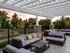 Outdoor Pergola Lounge outside apartments for rent in Ossining NY.