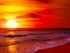 Beach Sunset with Orange + Red Tones
