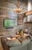 Media room with large tv