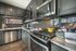 Stainless steel appliances in kitchen