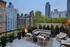 City terrace with fire pit and city views