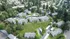 Aerial view of apartment and grounds