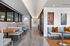 Clubhouse banquet seating down a hallway