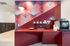 Coffee bar with colorful wallpaper