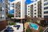 Pool deck with seating