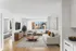 Classic apartment living area with a view of the city