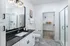 Bathroom with luxurious tile flooring