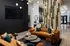Resident Lounge Lobby Seating with modern couches and living plant wall