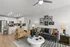 Living room with stylish furniture and decor