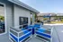 Seating around outdoor fireplace