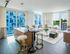 kitchen and living